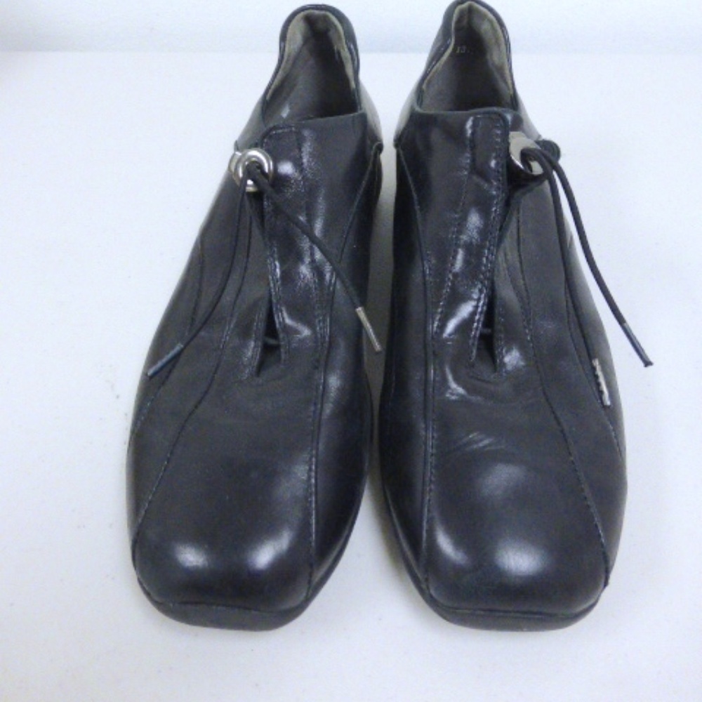 Paul Green black leather shoes sneakers 7.5 uk  10